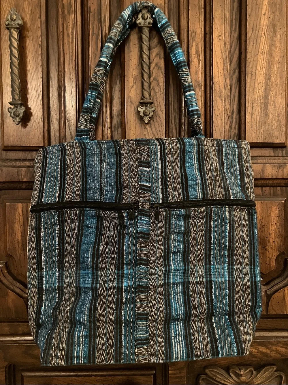 Embroidered cotton bag
